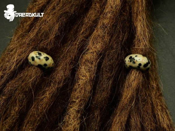 Dalmatian jasper dread pearls, Dreadschmuck, dreadperlen, schmuck für dreadlocks, dreadlock schmuck, dreadperle,Handgefertigte Unikate , Fairy, Elfe, Mittelalterschmuck, Middleage, Fantasy, Bohemian, Cosplay, Gypsy, Hippie, Festival, gothic schmuck,